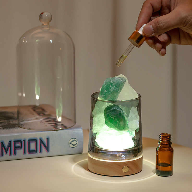 Home diffuser crystal stone, flameless aromatherapy, fragrance for bedroom, high-end essential oil gift, decorative diffuser