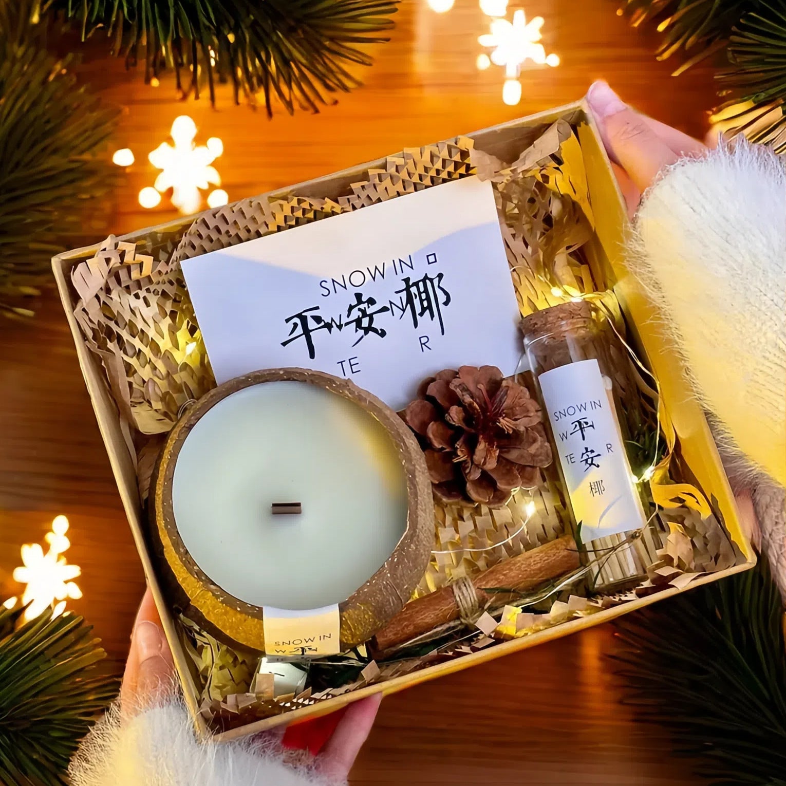 Coconut Scented Candle Gift Set for Women, Handmade Natural Soy Wax Aromatherapy Candles for Home Decor, Long Lasting Relaxing Fragrance for Living Room Bedroom, Birthday Christmas Housewarming Gifts for Her