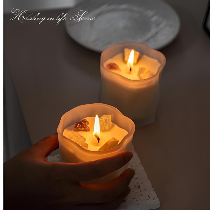 Scented Candle Gift Set for Women, Handmade Natural Soy Wax Aromatherapy Candles for Home Decor Room Ambiance, Long Lasting Subtle Fragrance for Bedroom Living Room, Birthday Wedding Favor Gift Box for Her